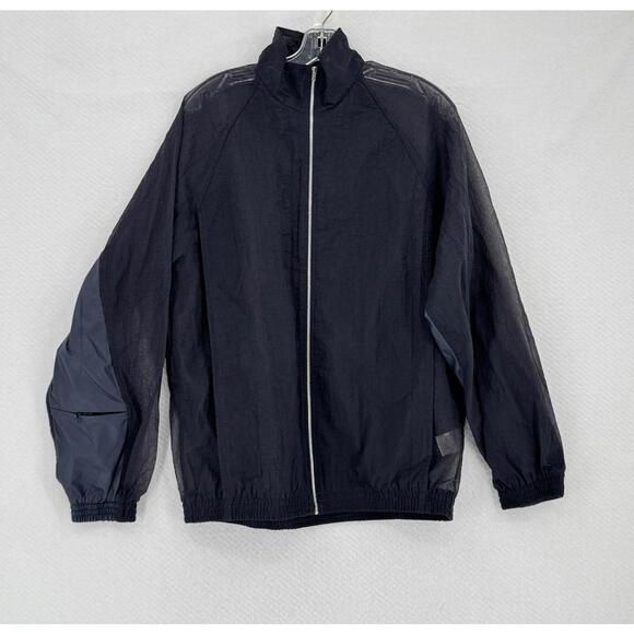Cottweiler Mens Black Lightweight Full Zip Windbreaker Jacket Sz L